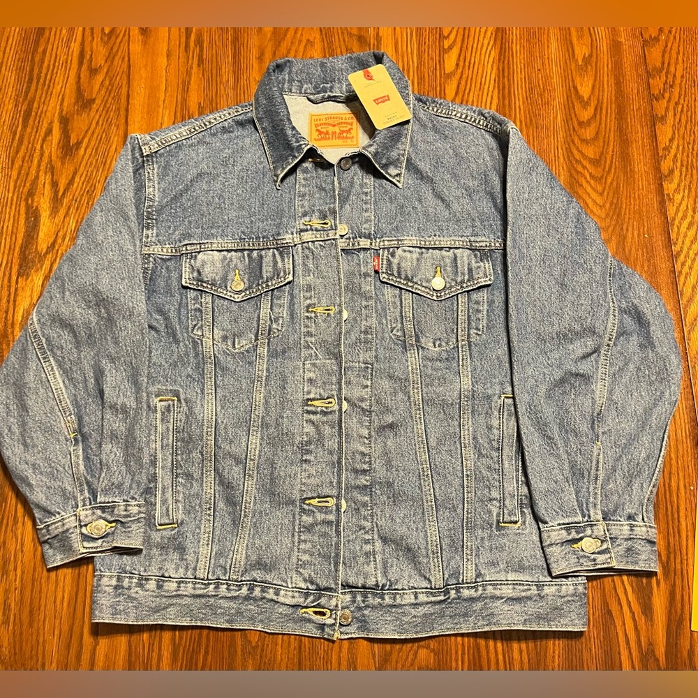 Levis Trucker Jacket Baggy SilverTab Denim - Size Mens Medium - New MSRP: $98